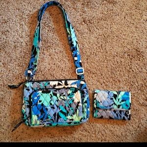 NWOT Vera Bradley Camofloral Small Crossbody and Small Wallet